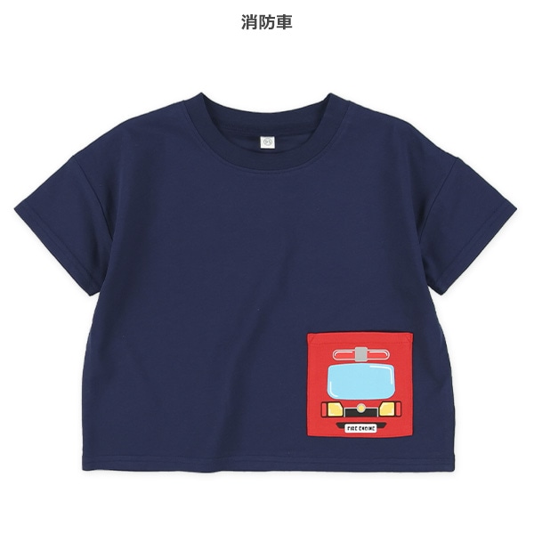 BIGシルエットはたらくくるまポケット半袖Tシャツ