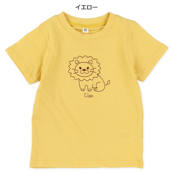 ステッチ刺繍半袖Tシャツ