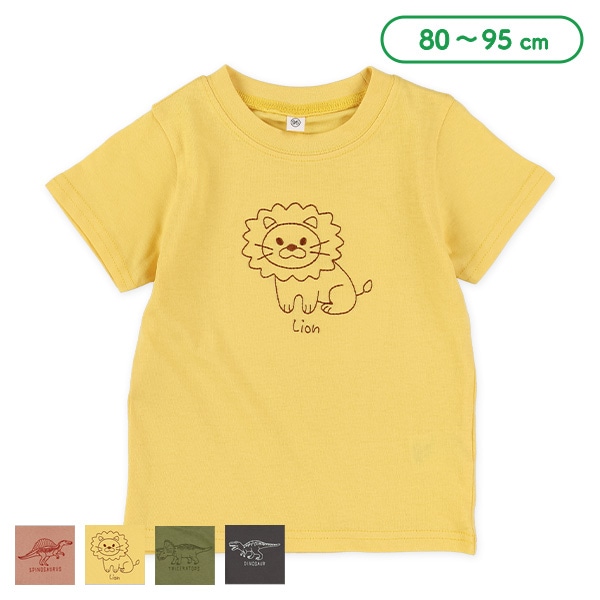 ステッチ刺繍半袖Tシャツ