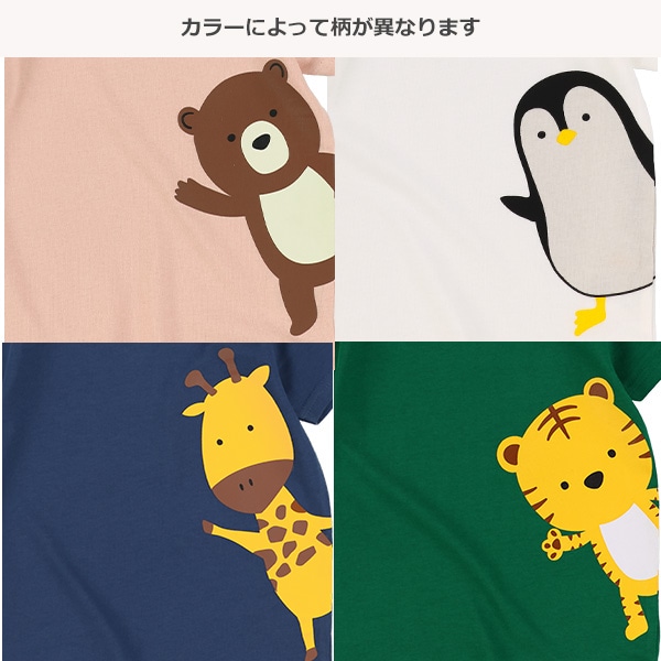 アニマルひょっこり半袖Tシャツ