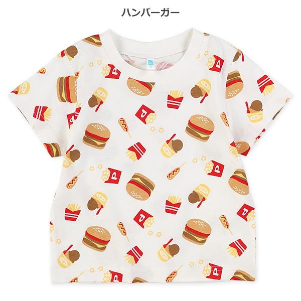 たべもの・のりもの総柄半袖Tシャツ