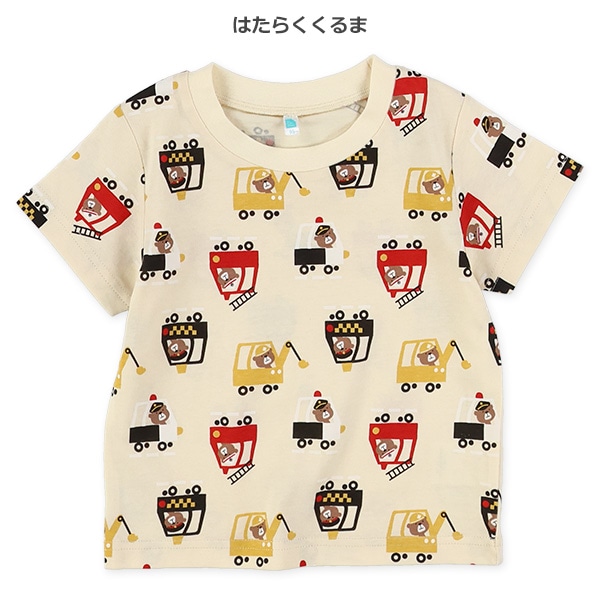 たべもの・のりもの総柄半袖Tシャツ