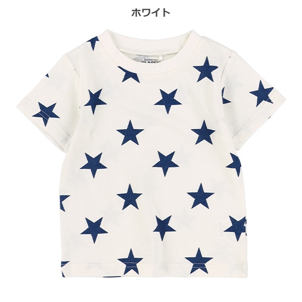 星柄プリント半袖Tシャツ