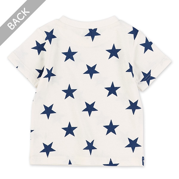 星柄プリント半袖Tシャツ