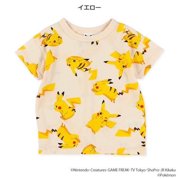 総柄半袖Tシャツ（ピカチュウ）