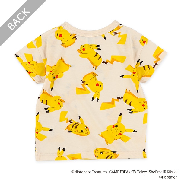 総柄半袖Tシャツ（ピカチュウ）