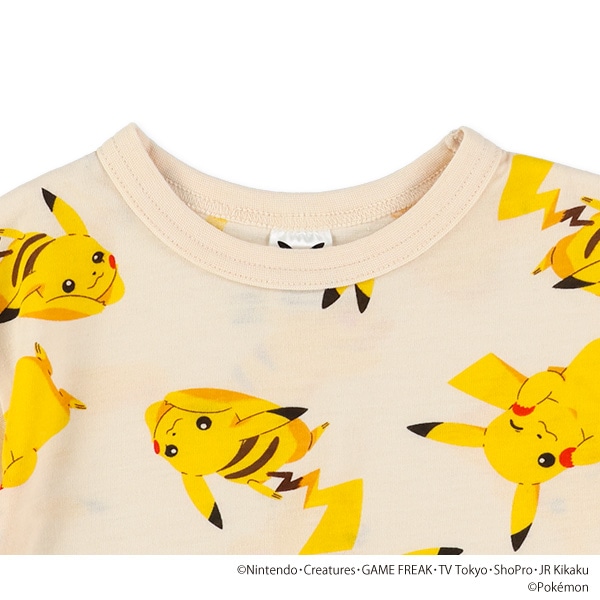 総柄半袖Tシャツ（ピカチュウ）