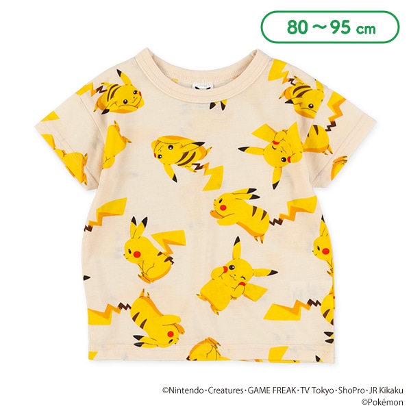 総柄半袖Tシャツ（ピカチュウ）