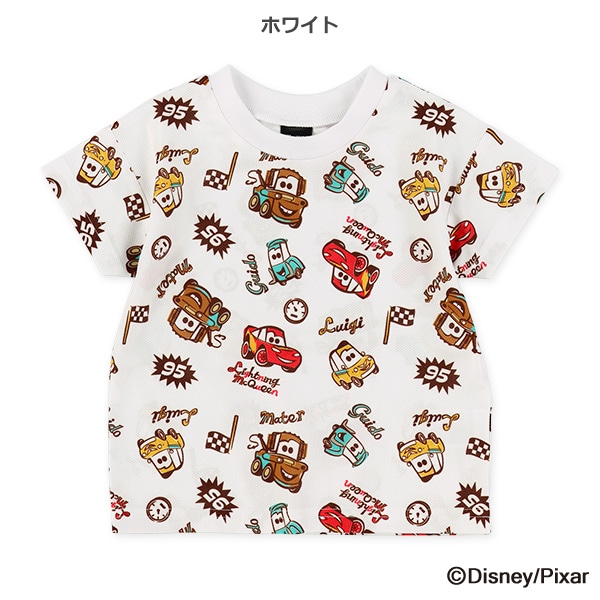 ポリエステルメッシュ総柄半袖Tシャツ（カーズ）