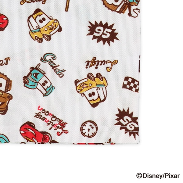 ポリエステルメッシュ総柄半袖Tシャツ（カーズ）
