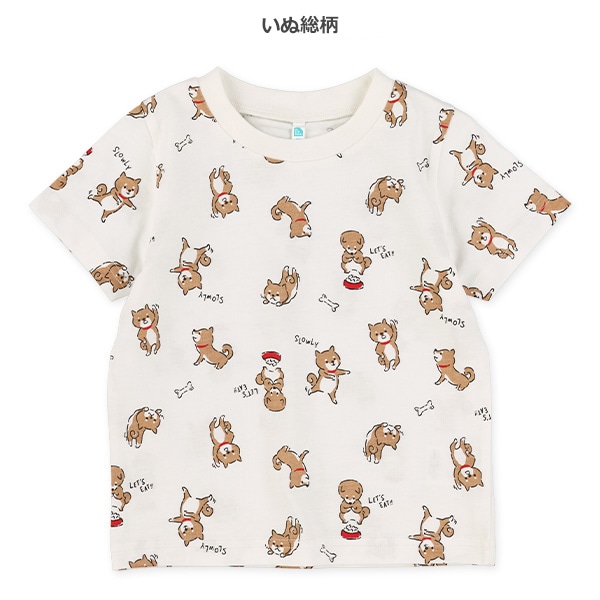 いぬくま総柄半袖Tシャツ