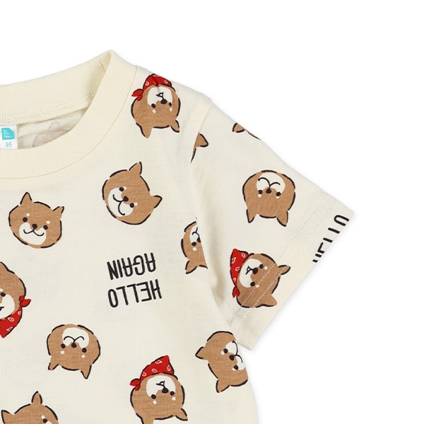いぬくま総柄半袖Tシャツ