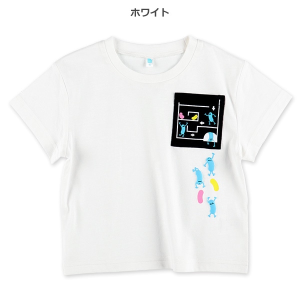 ポケットビーンズ発泡プリント半袖Tシャツ