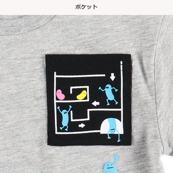 ポケットビーンズ発泡プリント半袖Tシャツ