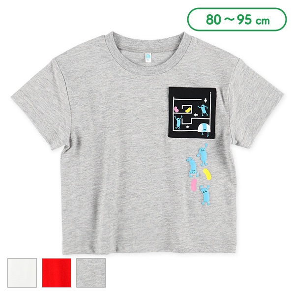 ポケットビーンズ発泡プリント半袖Tシャツ
