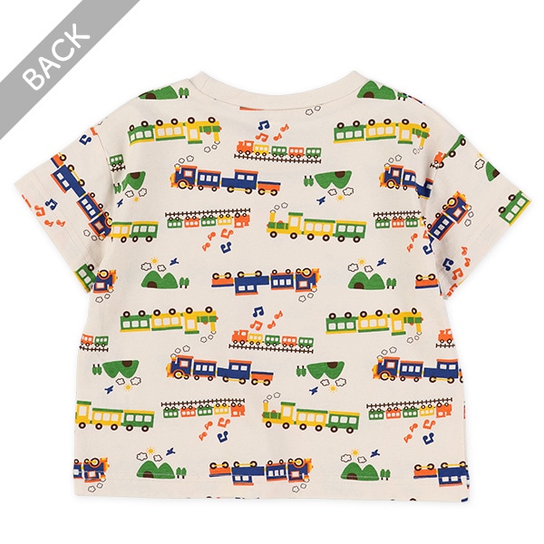 カラフル汽車電車半袖Tシャツ