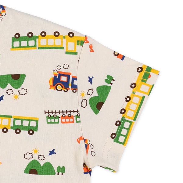 カラフル汽車電車半袖Tシャツ