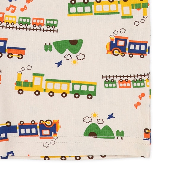 カラフル汽車電車半袖Tシャツ