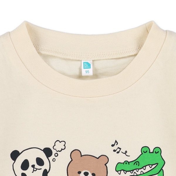 アニマルフェイスプリント半袖Tシャツ