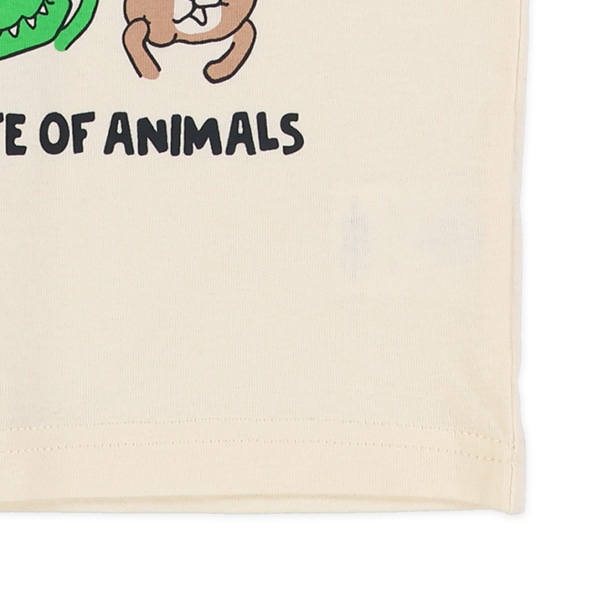アニマルフェイスプリント半袖Tシャツ