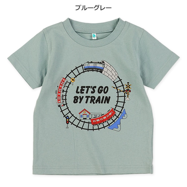 線路サークルプリント半袖Tシャツ