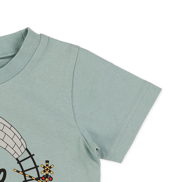 線路サークルプリント半袖Tシャツ