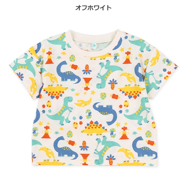 カラフル恐竜半袖Tシャツ