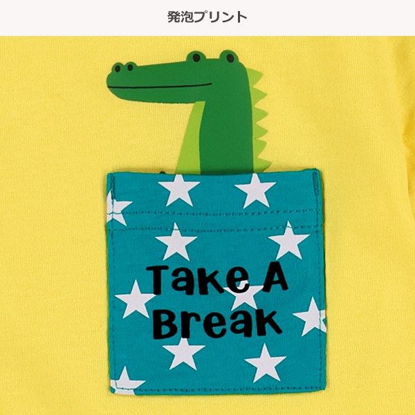 ポケット発泡プリント半袖Tシャツ