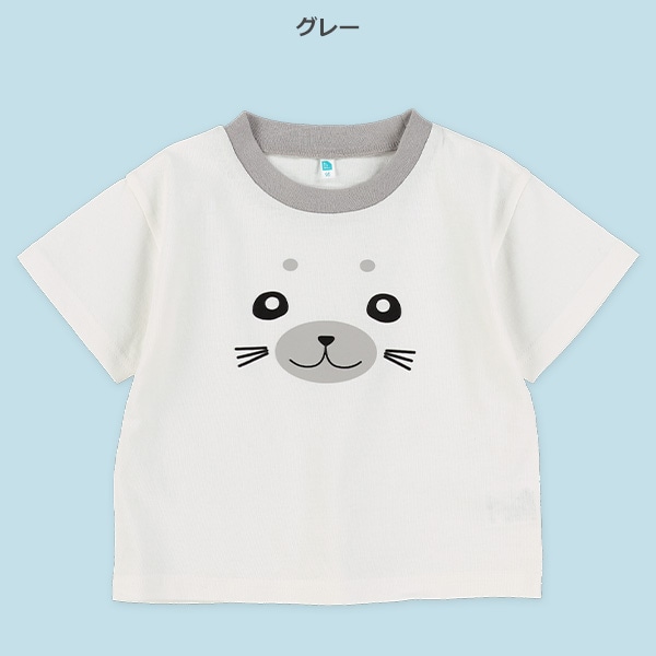 アニマルフェイス半袖Tシャツ