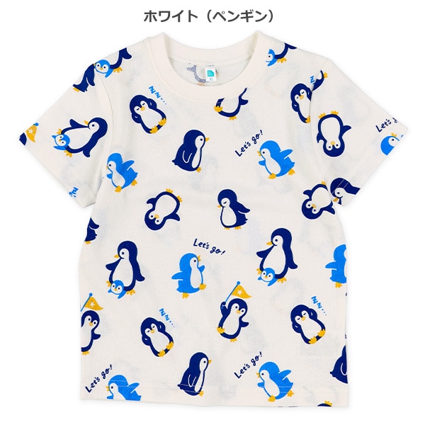海の生き物・アニマル総柄半袖Tシャツ