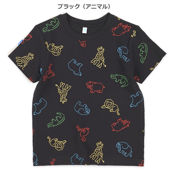 海の生き物・アニマル総柄半袖Tシャツ