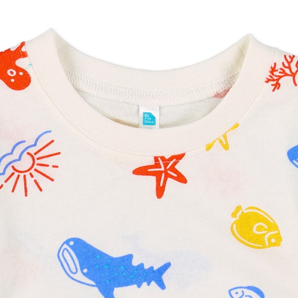 海の生き物・アニマル総柄半袖Tシャツ