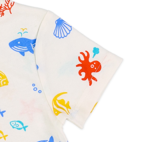 海の生き物・アニマル総柄半袖Tシャツ