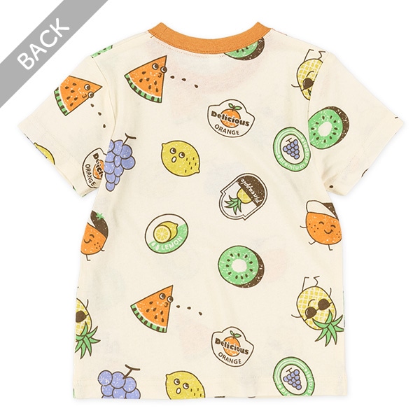 野菜フルーツ総柄半袖Tシャツ