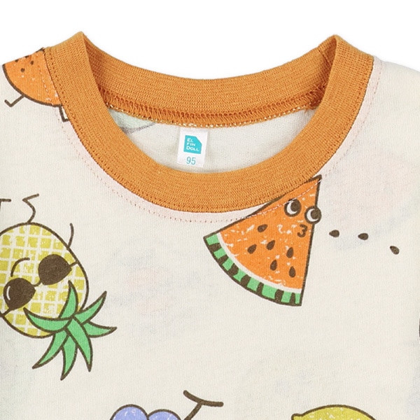 野菜フルーツ総柄半袖Tシャツ