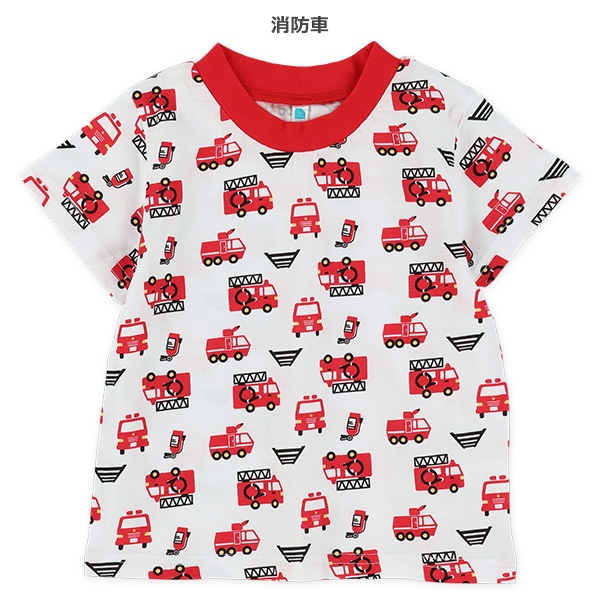 はたらくくるま総柄半袖Tシャツ