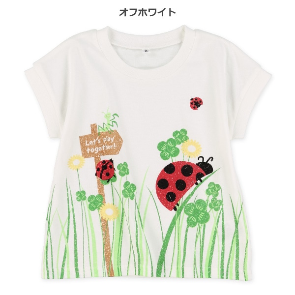 生き物風景プリント半袖Tシャツ