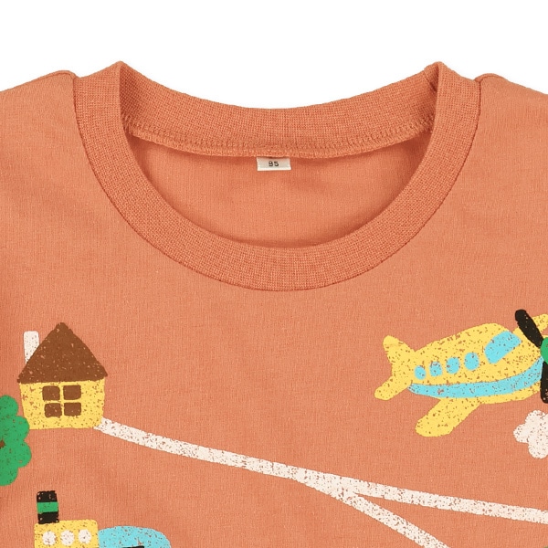 生き物風景プリント半袖Tシャツ