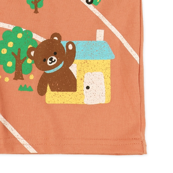 生き物風景プリント半袖Tシャツ