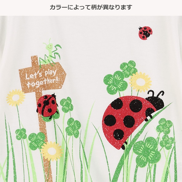 生き物風景プリント半袖Tシャツ