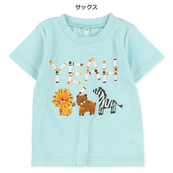 アニマルクレヨン半袖Tシャツ