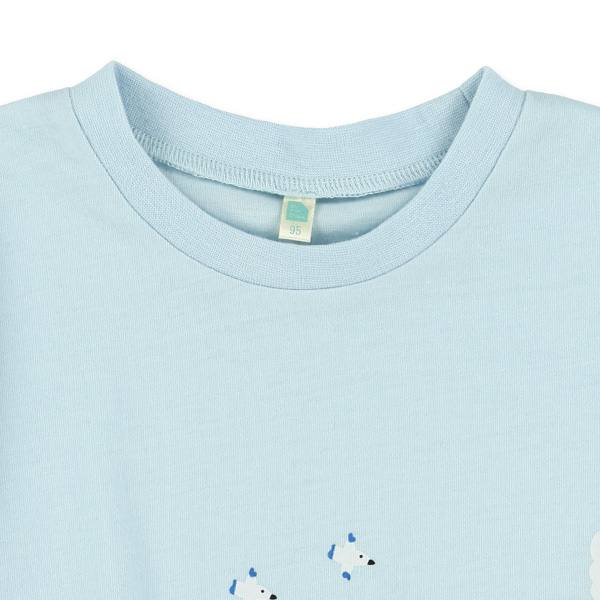 船イルカプリント半袖Tシャツ