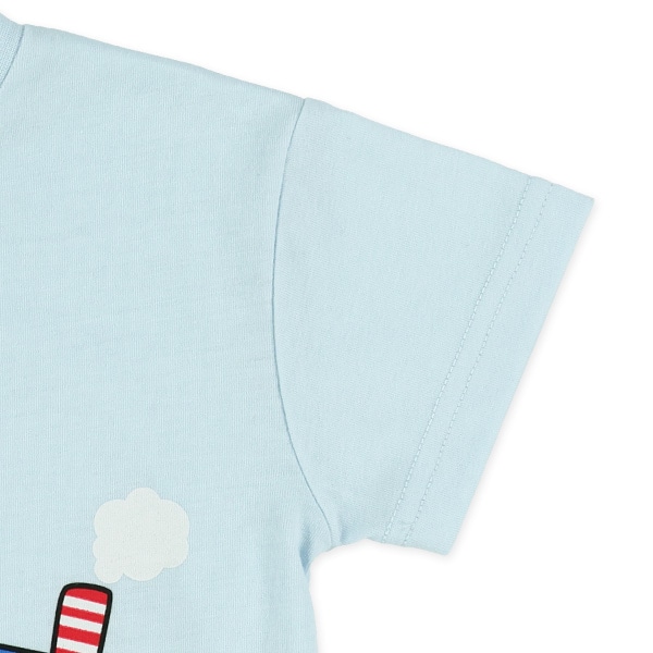 船イルカプリント半袖Tシャツ