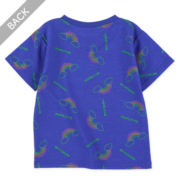 虹総柄半袖Tシャツ