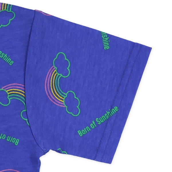 虹総柄半袖Tシャツ