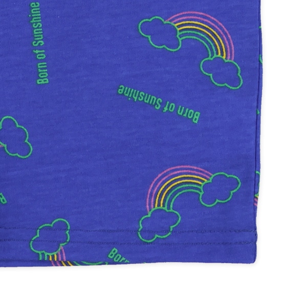 虹総柄半袖Tシャツ