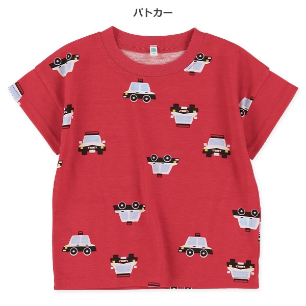 くるま総柄半袖Tシャツ