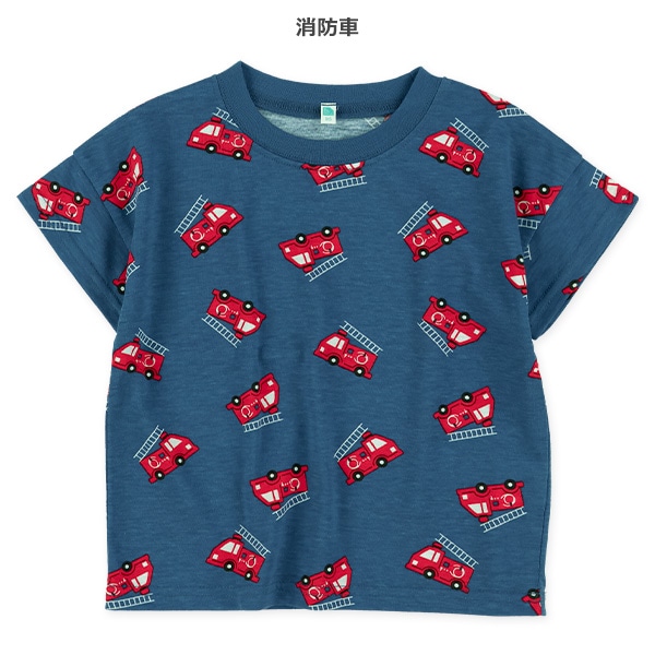 くるま総柄半袖Tシャツ