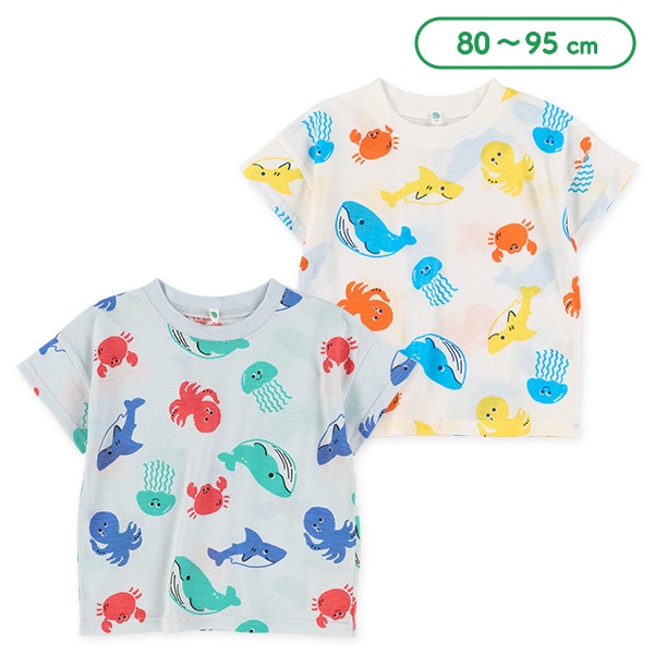 海の生き物半袖Tシャツ