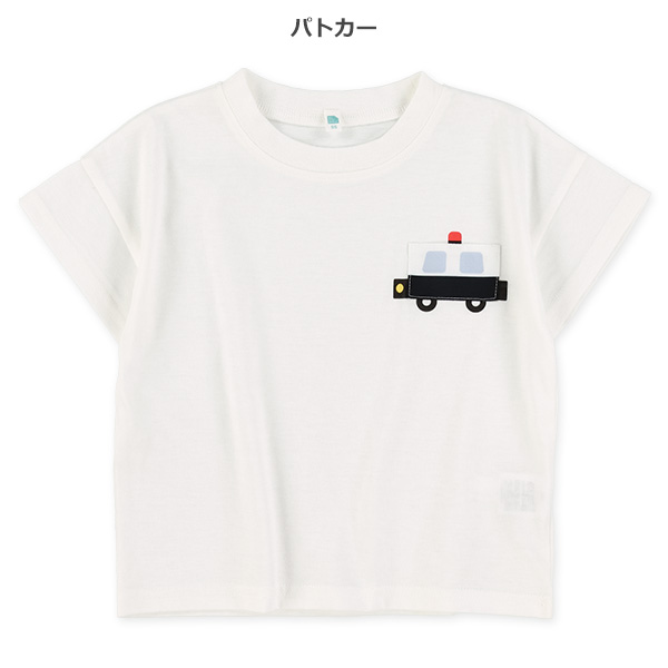 くるま胸ポケット半袖Tシャツ